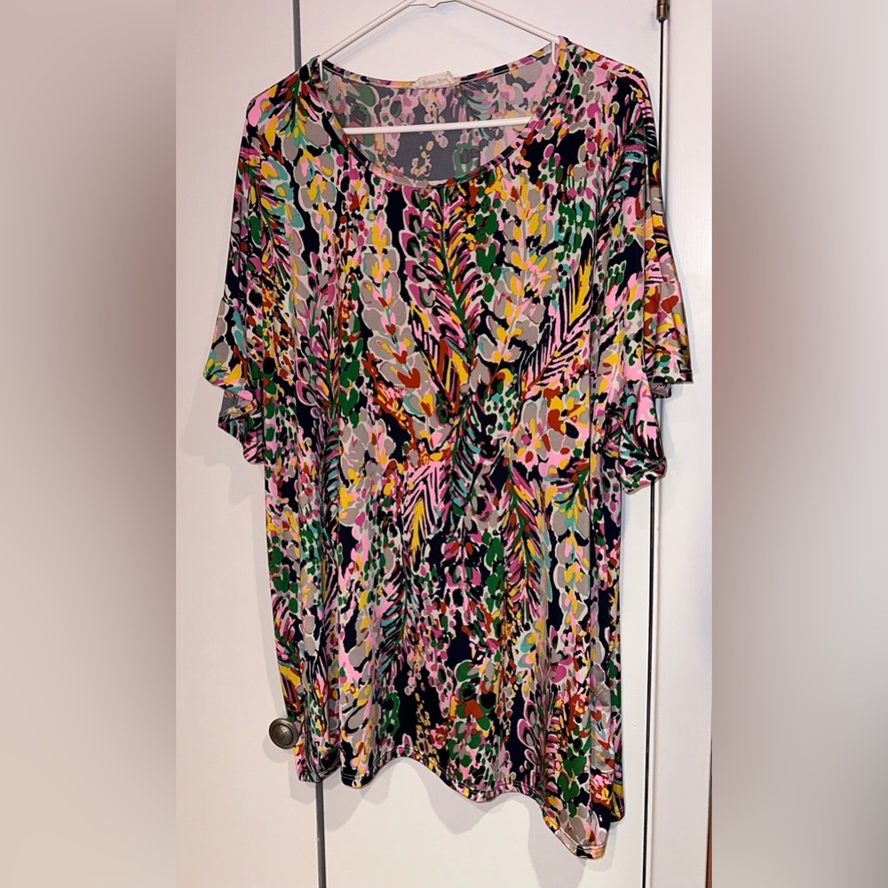 Beeson River Multicolor Women's Top Size 3X
